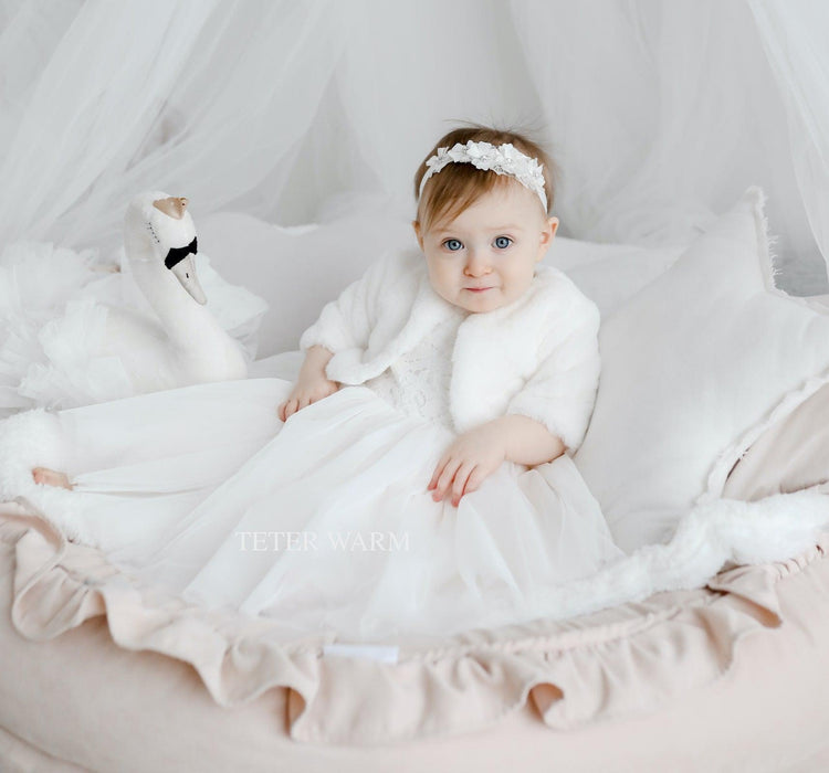 Teter Warm - Teter Warm Baptism Baby Girls Off White Dress B206