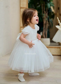 Teter Warm - Teter Warm BS89P Jewel - Baby Girl's Baptism Dress Pale Pink