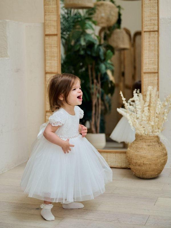 Teter Warm - Teter Warm BS89P Jewel - Baby Girl's Baptism Dress Pale Pink