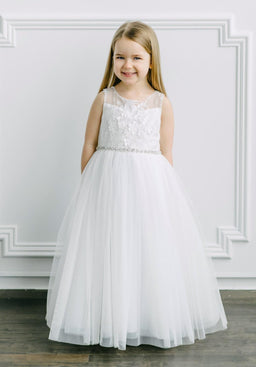 Teter Warm - Teter Warm Flower Girls Off White Dress FS02