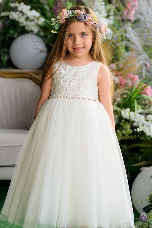 Teter Warm - Teter Warm Flower Girls Off White Dress FS116