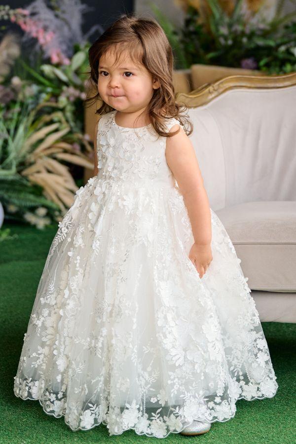Teter Warm - Teter Warm Flower Girls Off White Dress FS20