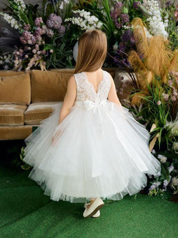 Teter Warm - Teter Warm FS33 Raya- Girl's Flower Girl Dress Off White