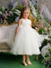 Teter Warm - Teter Warm FS33 Raya- Girl's Flower Girl Dress Off White