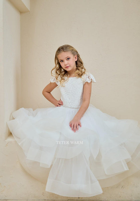 Teter Warm - Teter Warm Girls Communion Off White Dress 212