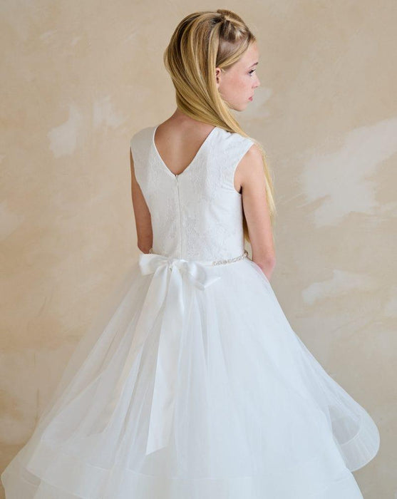 Teter Warm - Teter Warm Girls Communion Off White Dress 918N