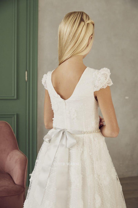 Teter Warm - Teter Warm Girls Communion Off White Dress DS15
