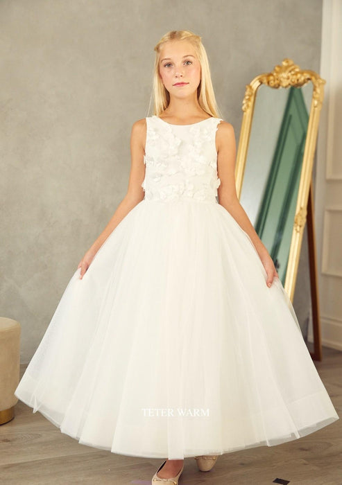 Teter Warm - Teter Warm Girls Communion Off White Dress DS18