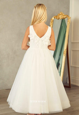 Teter Warm - Teter Warm Girls Communion Off White Dress DS18
