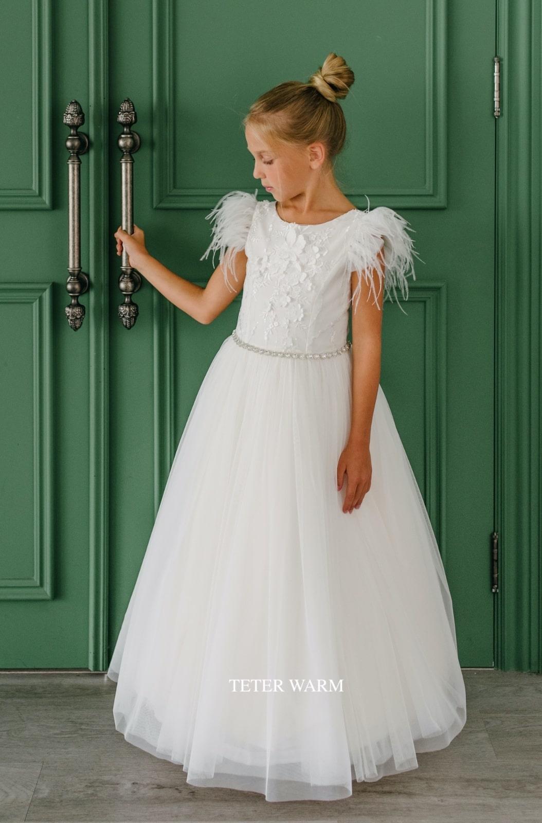 Teter Warm - Teter Warm Girls Communion Off White Dress E27