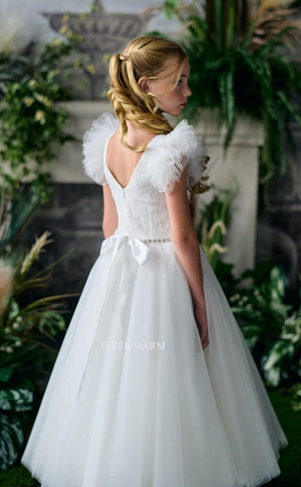 Teter Warm - Teter Warm Girls Communion Off White Dress ES03