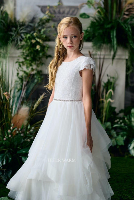 Teter Warm - Teter Warm Girls Communion Off White Dress ES06
