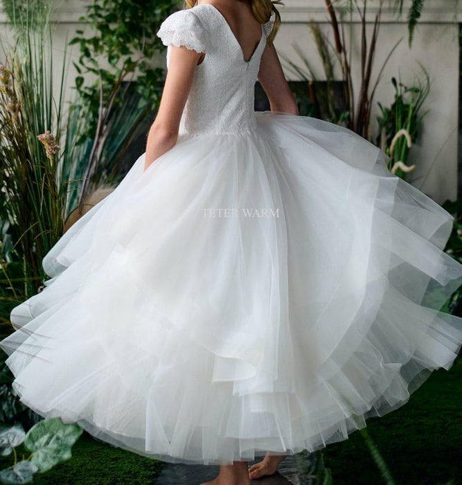 Teter Warm - Teter Warm Girls Communion Off White Dress ES06
