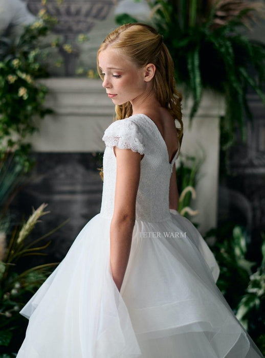 Teter Warm - Teter Warm Girls Communion Off White Dress ES06