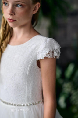 Teter Warm - Teter Warm Girls Communion Off White Dress ES06