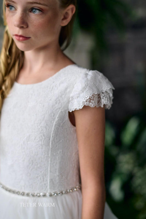 Teter Warm - Teter Warm Girls Communion Off White Dress ES06