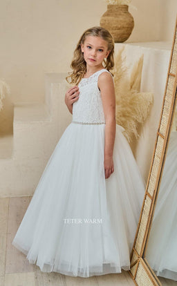 Teter Warm - Teter Warm Girls Communion Off White Dress ES09