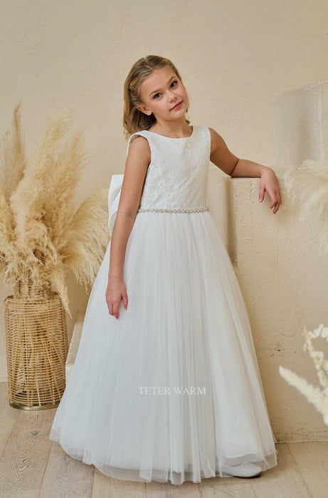 Teter Warm - Teter Warm Girls Communion Off White Dress ES101