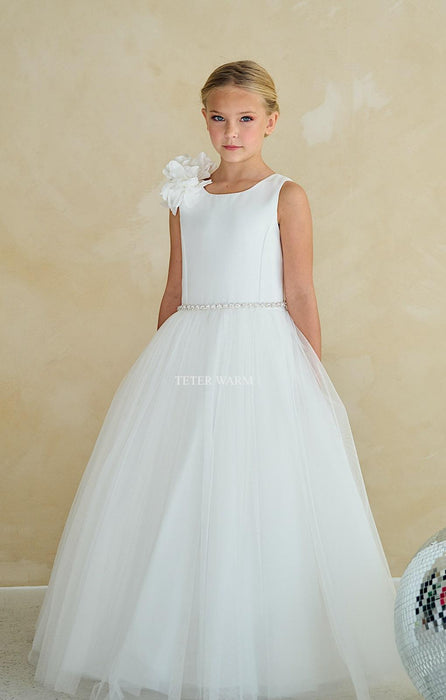 Teter Warm - Teter Warm Girls Communion Off White Dress ES102