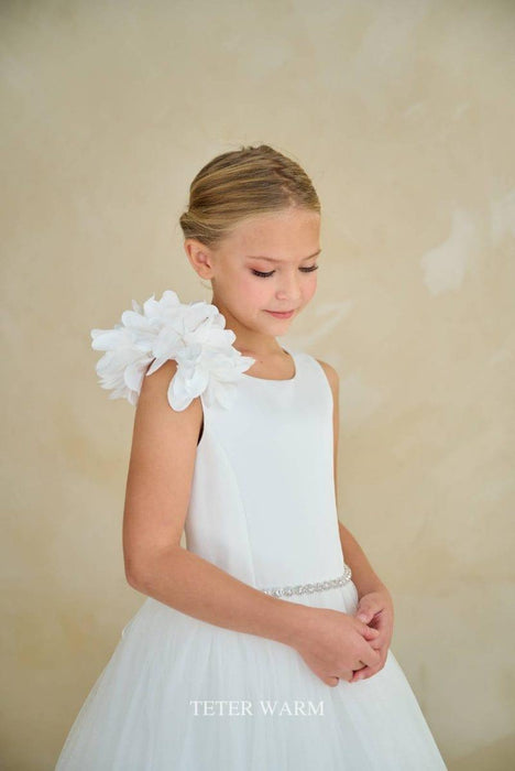 Teter Warm - Teter Warm Girls Communion Off White Dress ES102