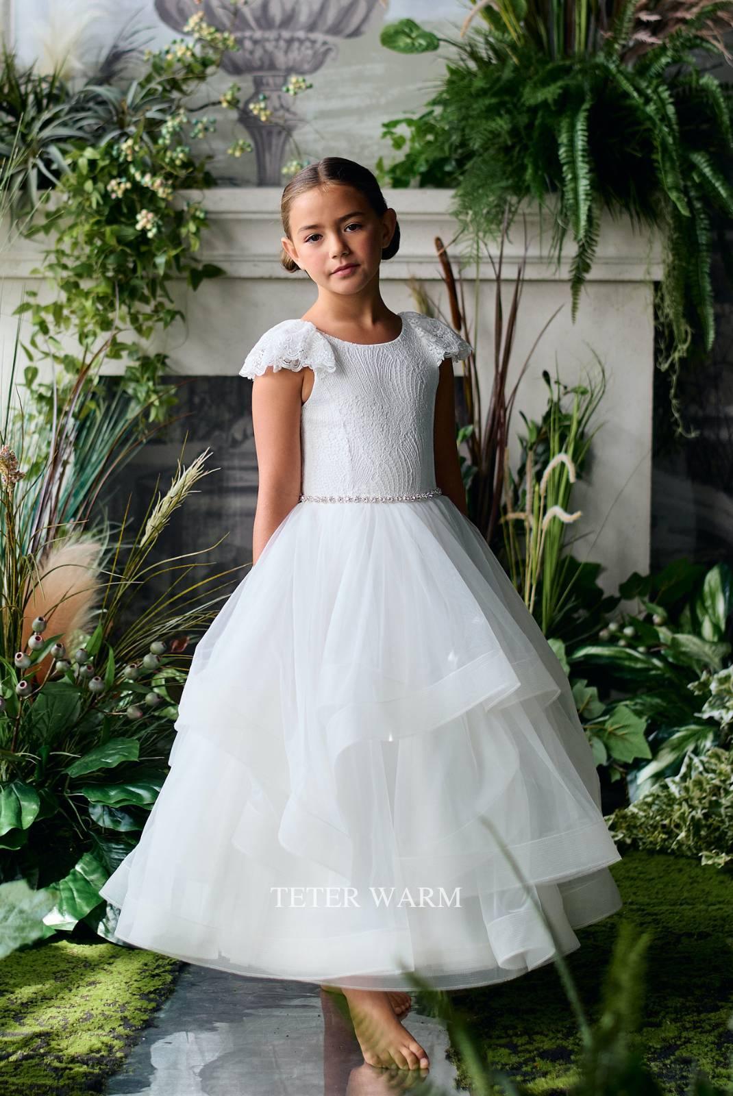 Teter Warm - Teter Warm Girls Communion Off White Dress ES12