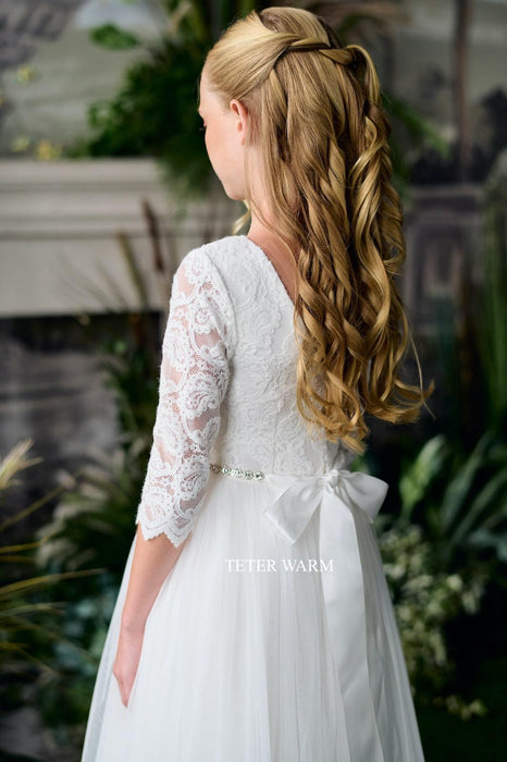 Teter Warm - Teter Warm Girls Communion Off White Dress ES14