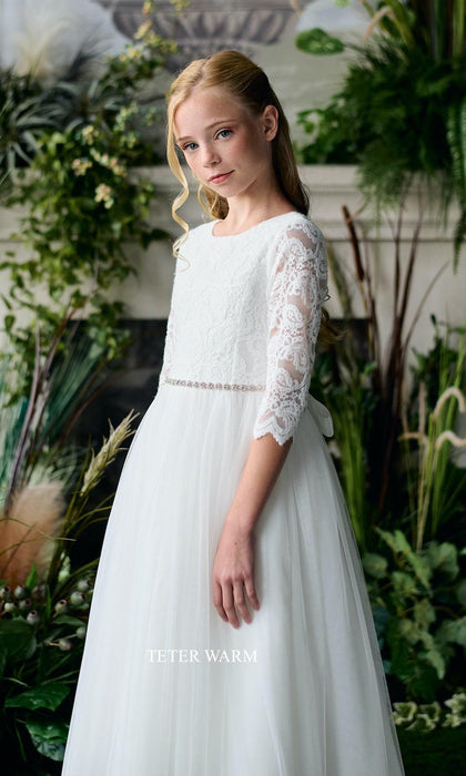 Teter Warm - Teter Warm Girls Communion Off White Dress ES14