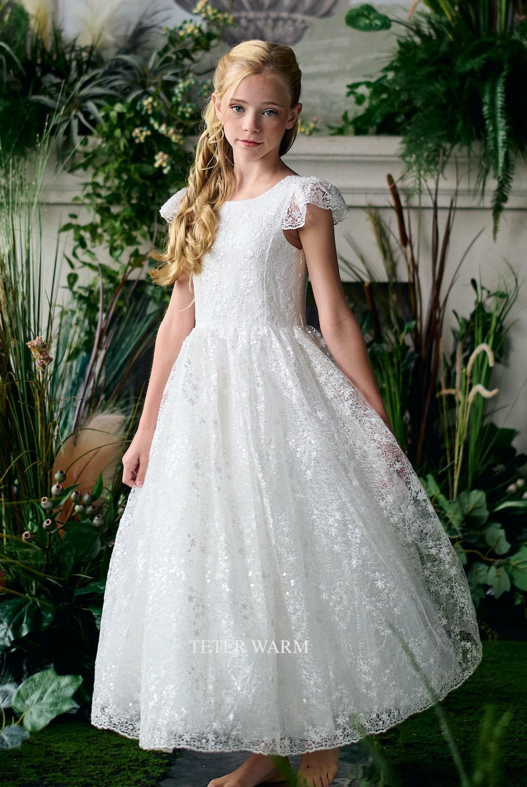Teter Warm - Teter Warm Girls Communion Off White Dress ES15
