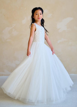 Teter Warm - Teter Warm Girls Communion Off White Dress ES16N