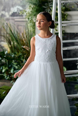 Teter Warm - Teter Warm Girls Communion Off White Dress ES82