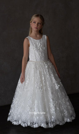 Teter Warm - Teter Warm Girls Communion Off White Dress S20N