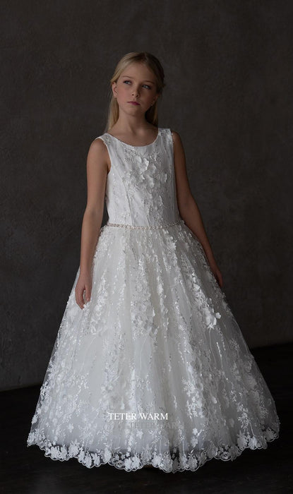Teter Warm - Teter Warm Girls Communion Off White Dress S20N