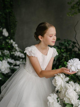 Teter Warm - Teter Warm GS602 Serena - Girl's Communion Dress Off White