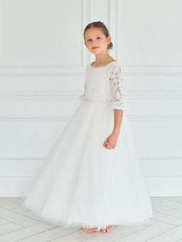 Teter Warm - Teter Warm GS74 Ruby- Girl's Communion Dress Off White