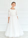 Teter Warm - Teter Warm GS74 Ruby- Girl's Communion Dress Off White