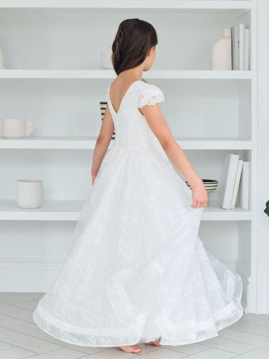 Teter Warm - Teter Warm GS77L Eliza - Girl's Communion Dress Off White