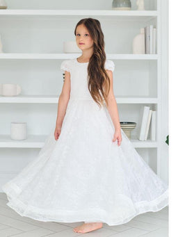 Teter Warm - Teter Warm GS77L Eliza - Girl's Communion Dress Off White