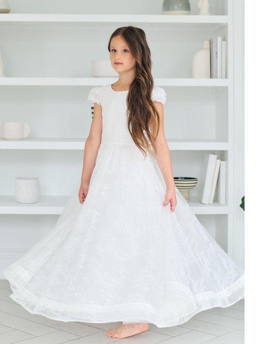 Teter Warm - Teter Warm GS77L Eliza - Girl's Communion Dress Off White