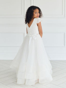 Teter Warm - Teter Warm GS901 Evelyn - Girl's Communion Dress Off White