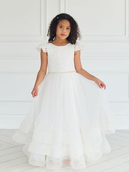 Teter Warm - Teter Warm GS901 Evelyn - Girl's Communion Dress Off White