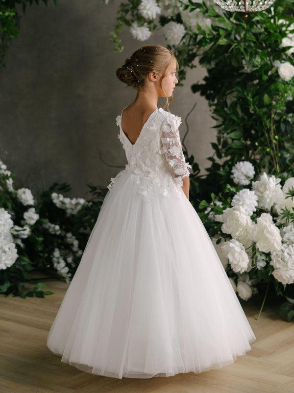 Teter Warm - Teter Warm XGS01 Cher - Girl's Communion Dress Off White