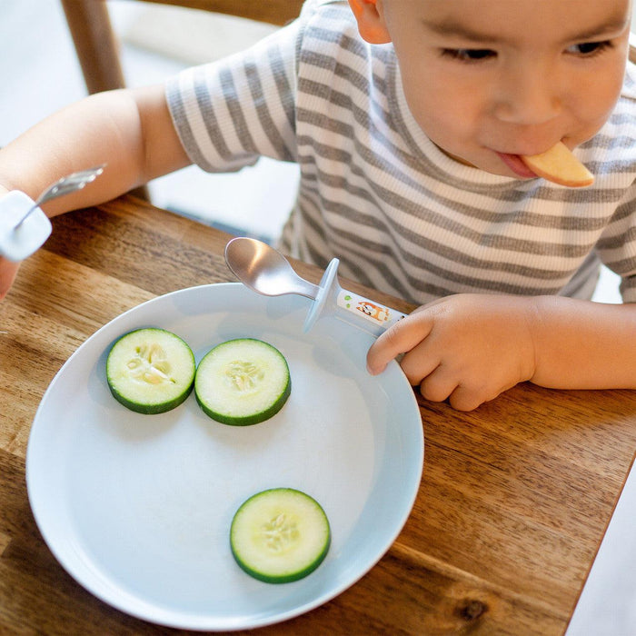 The First Years® - The First Years - Bluey Toddler Fork & Spoon Set with Handle Guards