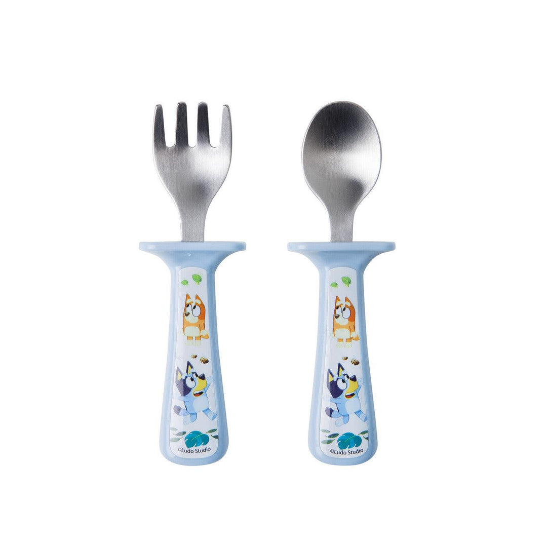 The First Years® - The First Years - Bluey Toddler Fork & Spoon Set with Handle Guards
