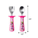 The First Years® - The first years Disney Minnie Mouse Fork & Spoon Set | Toddler-Friendly Utensils with Handle Guards