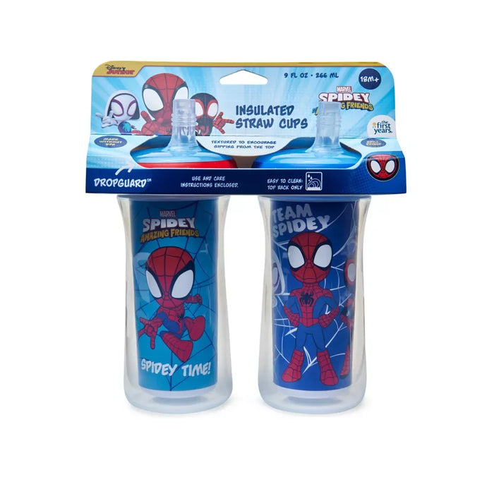 The First Years® - The First Years Marvel Spidey & Friends 9oz Spill-Proof Insulated Straw Sippy Cups