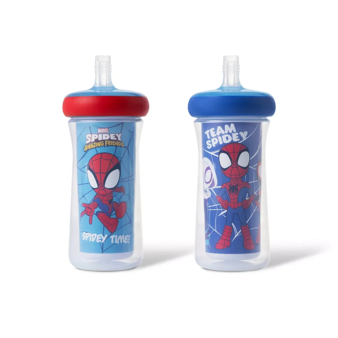 The First Years® - The First Years Marvel Spidey & Friends 9oz Spill-Proof Insulated Straw Sippy Cups