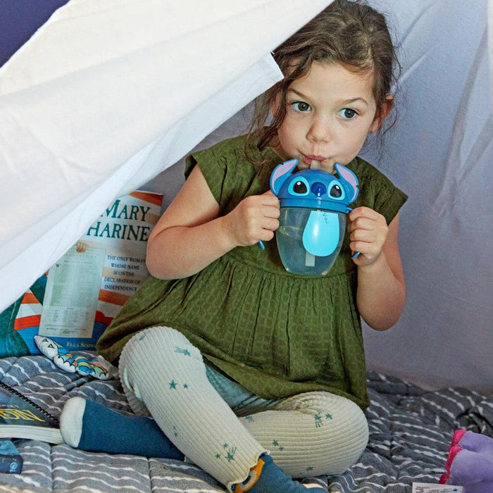 The First Years® - The First Years - Stitch Flip Top Straw Trainer Cup, 7 Oz