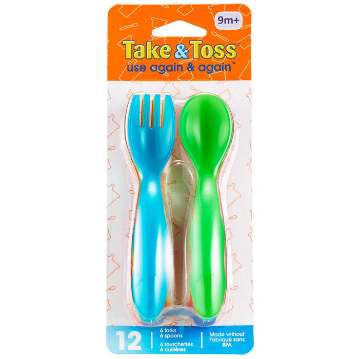 The First Years® - The First Years Take & Toss 12-Piece Fork and Spoon Set