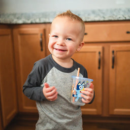 The First Years® - The First Years Take & Toss Bluey Straw Cups – 10oz Reusable Spill-Resistant Cups with Lids – 4-Pack