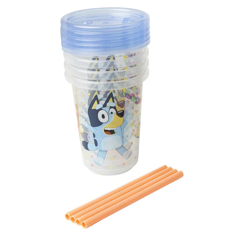 The First Years® - The First Years Take & Toss Bluey Straw Cups – 10oz Reusable Spill-Resistant Cups with Lids – 4-Pack